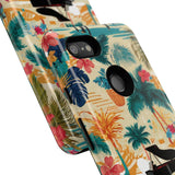 Tropical Piano Google Pixel Phone Case - Floral Design for Music Lovers