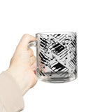 Piano Keys Design 04 on Glass Mug - 10oz Coffee Cup for Music Lovers