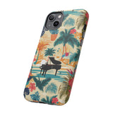 Tropical Piano iPhone Case - Floral Design for Music Lovers