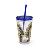 Beethoven Design 02 on Tumbler with Straw - 16oz, Perfect for Music Lovers