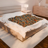 Musical Instruments Design 02 on Velveteen Plush Blanket for Music Lovers
