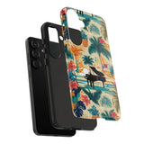 Tropical Piano Samsung Galaxy Phone Case - Floral Design for Music Lovers