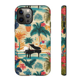 Tropical Piano iPhone Case - Floral Design for Music Lovers