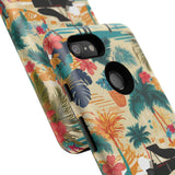 Tropical Piano Google Pixel Phone Case - Floral Design for Music Lovers