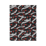 Piano Keys Velveteen Minky Blanket 5