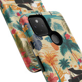 Tropical Piano Google Pixel Phone Case - Floral Design for Music Lovers