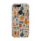 Musical Instruments Design 01 on Google Pixel Phone Case - Floral Design for Music Lovers