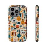Musical Instruments Design 01 on iPhone Case - Floral Design for Music Lovers