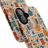 Musical Instruments Design 01 on iPhone Case - Floral Design for Music Lovers