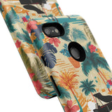 Tropical Piano Google Pixel Phone Case - Floral Design for Music Lovers