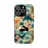 Tropical Piano iPhone Case - Floral Design for Music Lovers