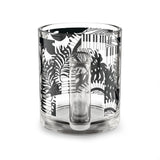 Piano Keys Design 02 on Glass Mug - 10oz Coffee Cup for Music Lovers
