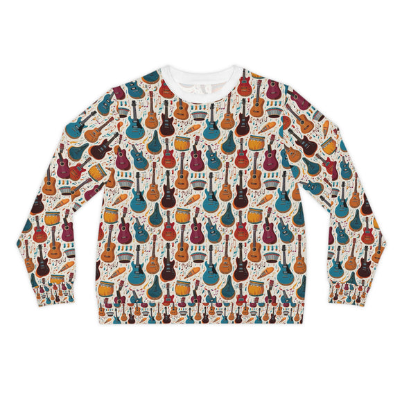 Musical Instruments Design 03 on Lightweight Sweatshirt | Music Lover's Gift