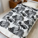 Piano Keys Design 02 on Velveteen Plush Blanket for Music Lovers