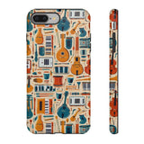 Musical Instruments Design 01 on iPhone Case - Floral Design for Music Lovers