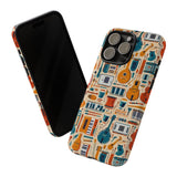 Musical Instruments Design 01 on iPhone Case - Floral Design for Music Lovers