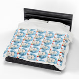 Beethoven Design 01 on Velveteen Plush Blanket for Music Lovers