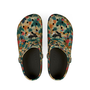 Tropical Piano Floral Clogs for Summer Adventures
