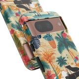 Tropical Piano Google Pixel Phone Case - Floral Design for Music Lovers