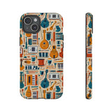 Musical Instruments Design 01 on iPhone Case - Floral Design for Music Lovers