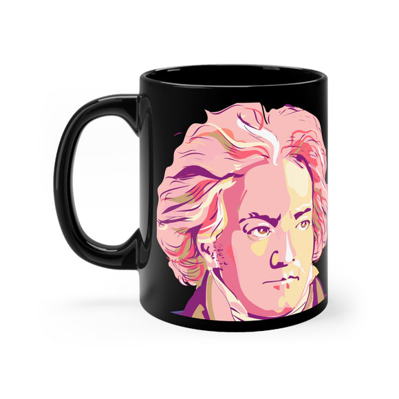 Beethoven Image 6 on Black mug 11oz