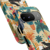 Tropical Piano Google Pixel Phone Case - Floral Design for Music Lovers