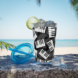 Piano Keys Design 03 on Tumbler with Straw - 16oz, Perfect for Music Lovers