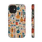 Musical Instruments Design 01 on iPhone Case - Floral Design for Music Lovers