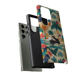 Tropical Piano Samsung Galaxy Phone Case - Floral Design for Music Lovers