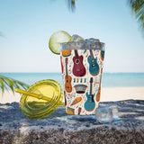 Sunsplash Musical Instruments Design 03 on Tumbler with Straw - 16oz, Perfect for Music Lovers