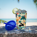 Sunsplash Tropical Piano Design 01 on Tumbler with Straw - 16oz, Perfect for Music Lovers