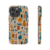 Musical Instruments Design 01 on iPhone Case - Floral Design for Music Lovers