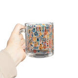 Musical Instruments Design 01 on Glass Mug - 10oz Coffee Cup for Music Lovers