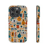 Musical Instruments Design 01 on iPhone Case - Floral Design for Music Lovers