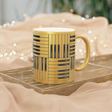 Piano Keys Design 01 on Metallic Mug (Silver / Gold) 11 oz Beautiful Design For Music Lovers