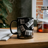 Piano Keys 11oz Black Mug (2)