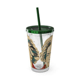 Beethoven Design 02 on Tumbler with Straw - 16oz, Perfect for Music Lovers