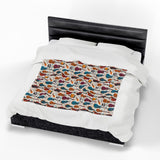 Musical Instruments Design 03 on Velveteen Plush Blanket for Music Lovers