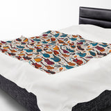 Musical Instruments Design 03 on Velveteen Plush Blanket for Music Lovers