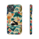 Tropical Piano iPhone Case - Floral Design for Music Lovers