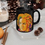 Beethoven Image 4 on Black mug 11oz