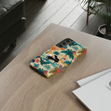 Tropical Piano Samsung Galaxy Phone Case - Floral Design for Music Lovers