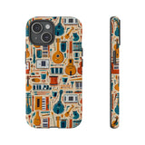 Musical Instruments Design 01 on iPhone Case - Floral Design for Music Lovers