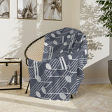 Musical Notes Velveteen Minky Blanket 1