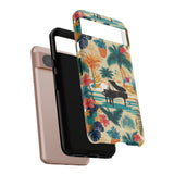 Tropical Piano Google Pixel Phone Case - Floral Design for Music Lovers