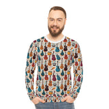 Musical Instruments Design 03 on Lightweight Sweatshirt | Music Lover's Gift
