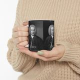JS Bach Portrait on Ceramic Mug 11oz - Musician Gift, Coffee Cup for Music Lovers