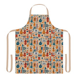 Musical Instruments Design 01 Print on Apron with 5-Color Straps | Perfect for Cooking & BBQ