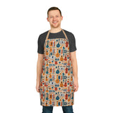 Musical Instruments Design 01 Print on Apron with 5-Color Straps | Perfect for Cooking & BBQ