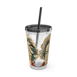 Beethoven Design 02 on Tumbler with Straw - 16oz, Perfect for Music Lovers
